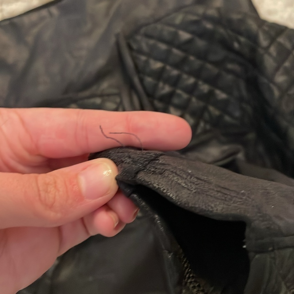 Spanx faux leather moto leggings - Picture 3 of 5